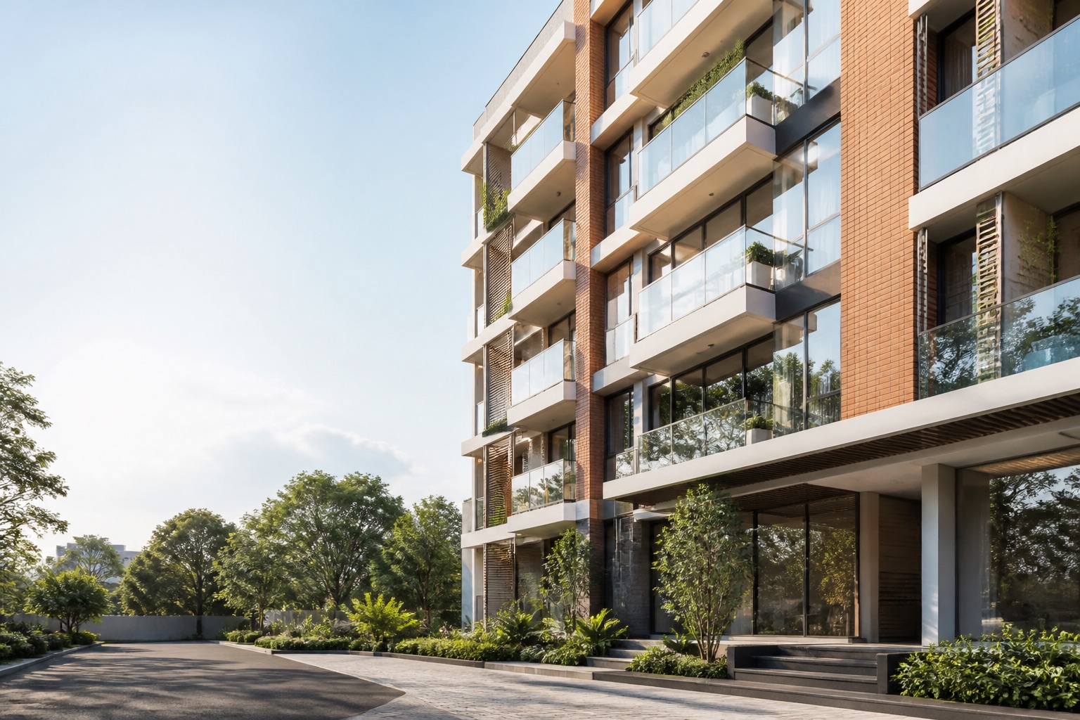 Modern apartment building